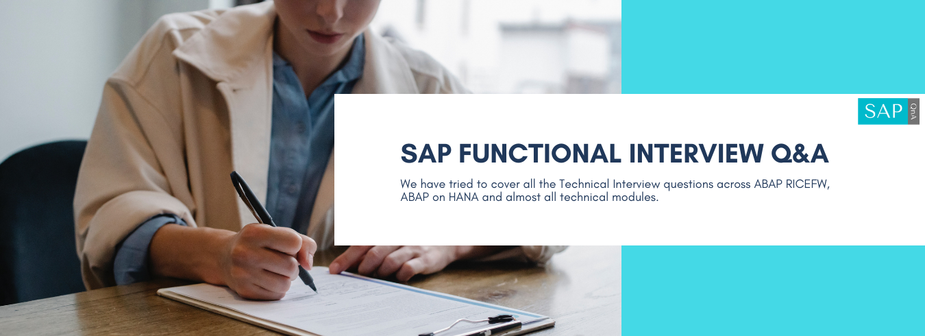 SAP Functional Interview QnA