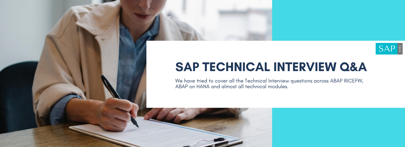 SAP Technical Interview QnA